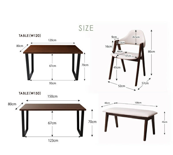 【新商品】組立設置付き 天然木ウォールナットモダンデザインダイニング Wyrd ヴィールド ダイニングテーブル W150 送料無料