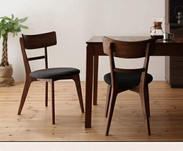 【新商品】組立設置付き 天然木ウォールナットエクステンションダイニング Nouvelle ヌーベル 7点セット(テーブル+チェア6脚) W120-180 送料無料