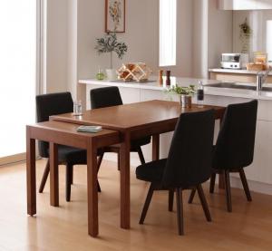 【新商品】組立設置付き スライド伸縮テーブルダイニング S-free エスフリー 5点セット(テーブル+チェア4脚) W135-235 送料無料