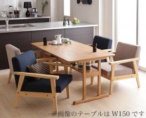 【新商品】組立設置付き モダンデザイン ソファダイニングセット HARPER ハーパー 5点セット(テーブル+1Pソファ4脚) W120 送料無料