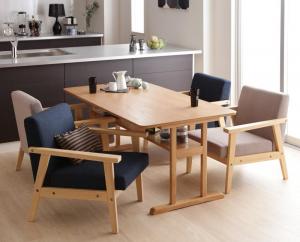 【新商品】組立設置付き モダンデザイン ソファダイニングセット HARPER ハーパー 5点セット(テーブル+1Pソファ4脚) W150 送料無料