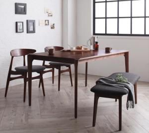 【新商品】組立設置付き 北欧デザイナーズダイニングセット Spremate シュプリメイト 4点セット(テーブル+チェア2脚+ベンチ1脚) W150 送料無料