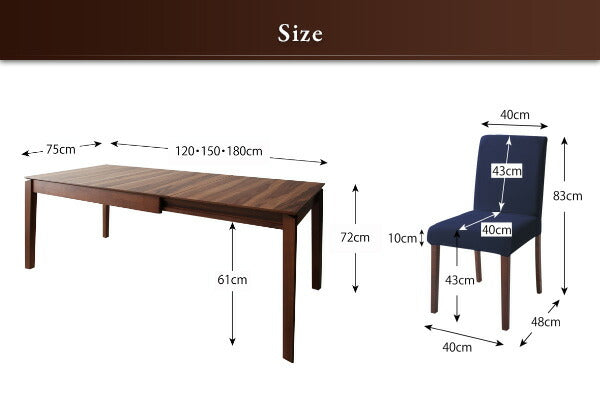 【新商品】組立設置付き 天然木ウォールナット材 伸縮式ダイニングセット Bolta ボルタ ダイニングチェア 2脚組 送料無料