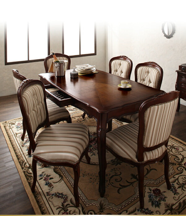 【新商品】ヨーロピアンクラシックデザイン アンティーク調ダイニング Salomone サロモーネ ダイニングチェア 1脚 肘あり アームタイプ 送料無料