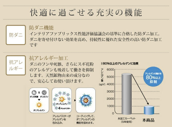 防ダニ・消臭・防炎・抗アレルギー機能付きフェイクファーラグ Rojye ロジェ 200×200cm 送料無料