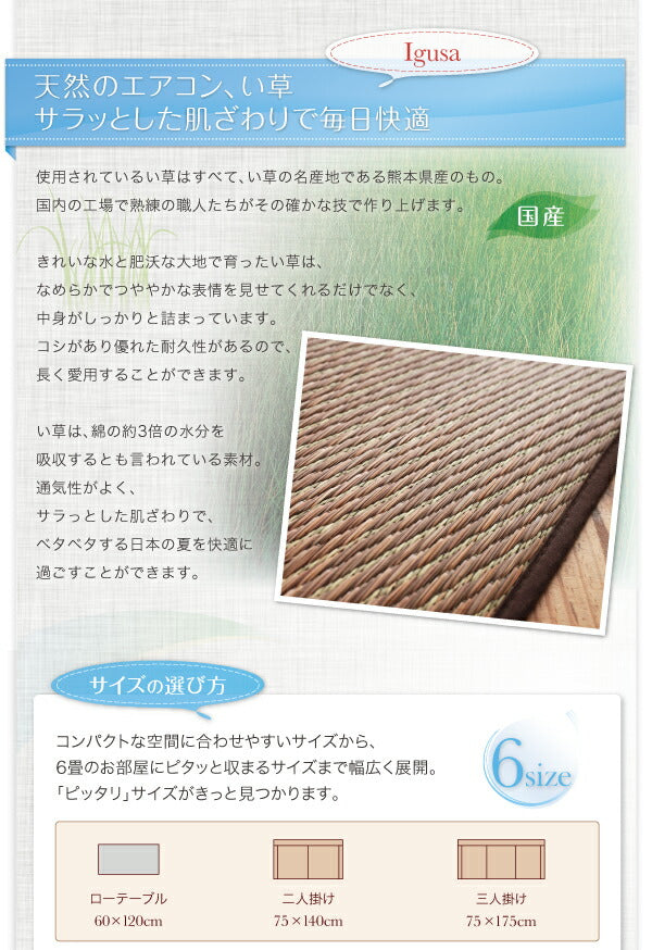 30タイプから選べる国産ふっくらい草ラグ Sidy シディ 140×200cm 送料無料