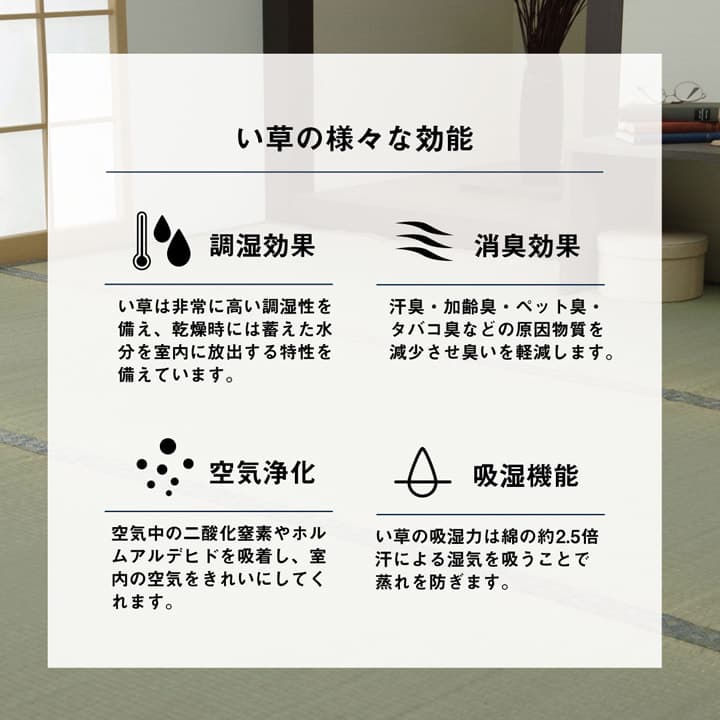 い草 上敷き カーペット 制菌 抗菌防臭 消臭 小林製薬KOBA-GUARD 江戸間8畳(約352×352cm) 送料無料