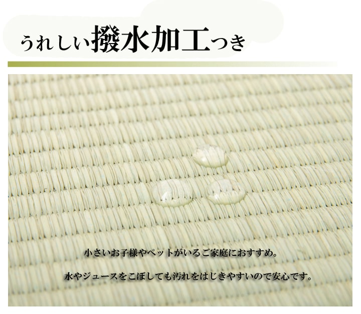 い草 上敷き い草上敷 はっ水 カーペット 無地 『撥水 湖水』 江戸間4.5畳(約261×261cm) 送料無料