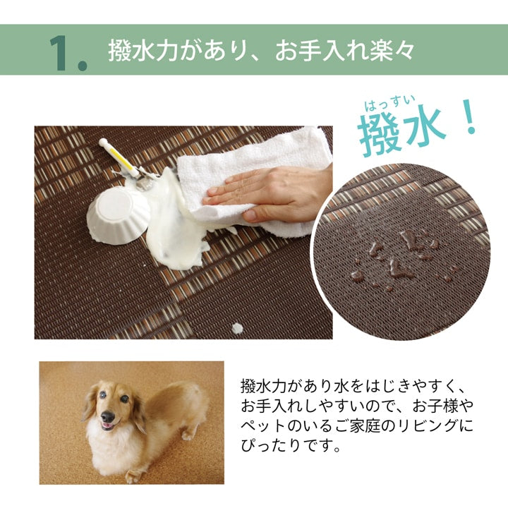 ラグ PPカーペット 『Fウィード』 江戸間2畳(約174×174cm) 送料無料