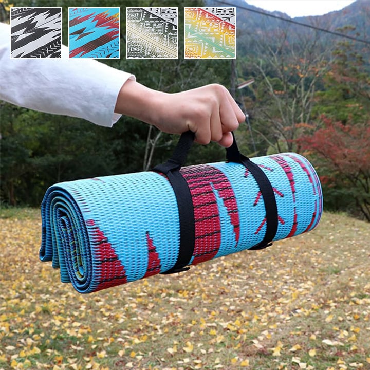 【新商品】日本製 洗える レジャー シート アウトドア お手入れ 持ち運び 便利 簡単 楽 PP ポリプロピレン エスニック カラフル 約87×140cm 送料無料