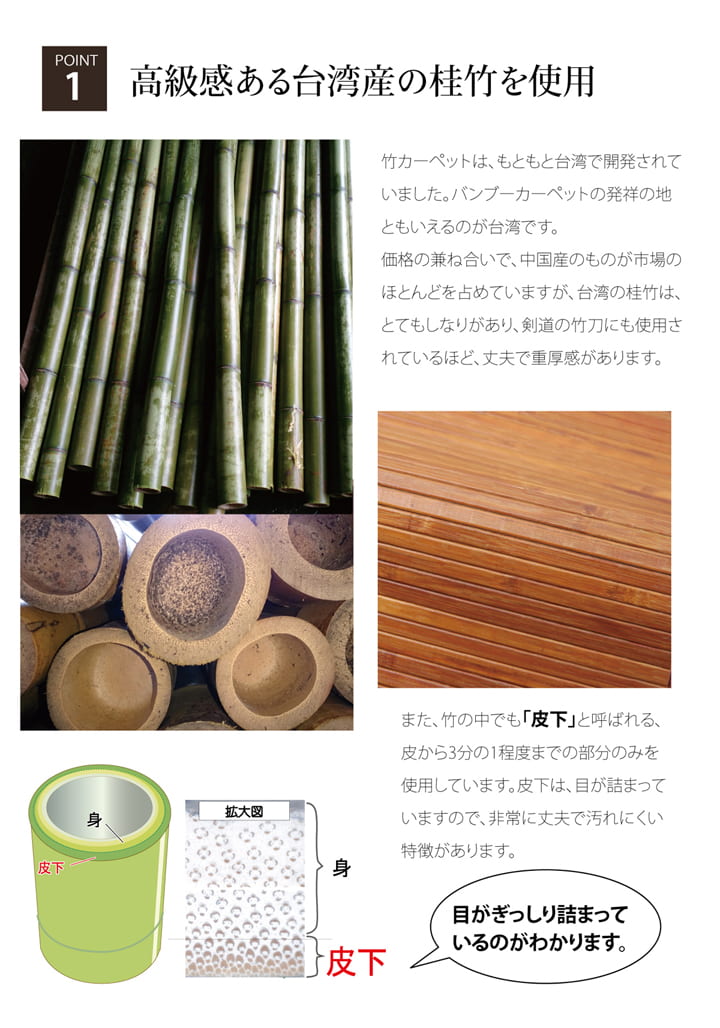 無地 細ひご使用 竹マット 『竹王』 約60×90cm 送料無料