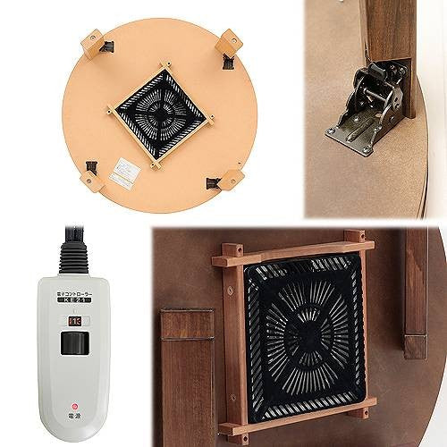 こたつ 円形 天然木丸型折れ脚こたつ 90cm 折脚 継ぎ脚 高さ調整 丸テーブル ローテーブル 天然木 日本製 リモートワーク 在宅ワーク