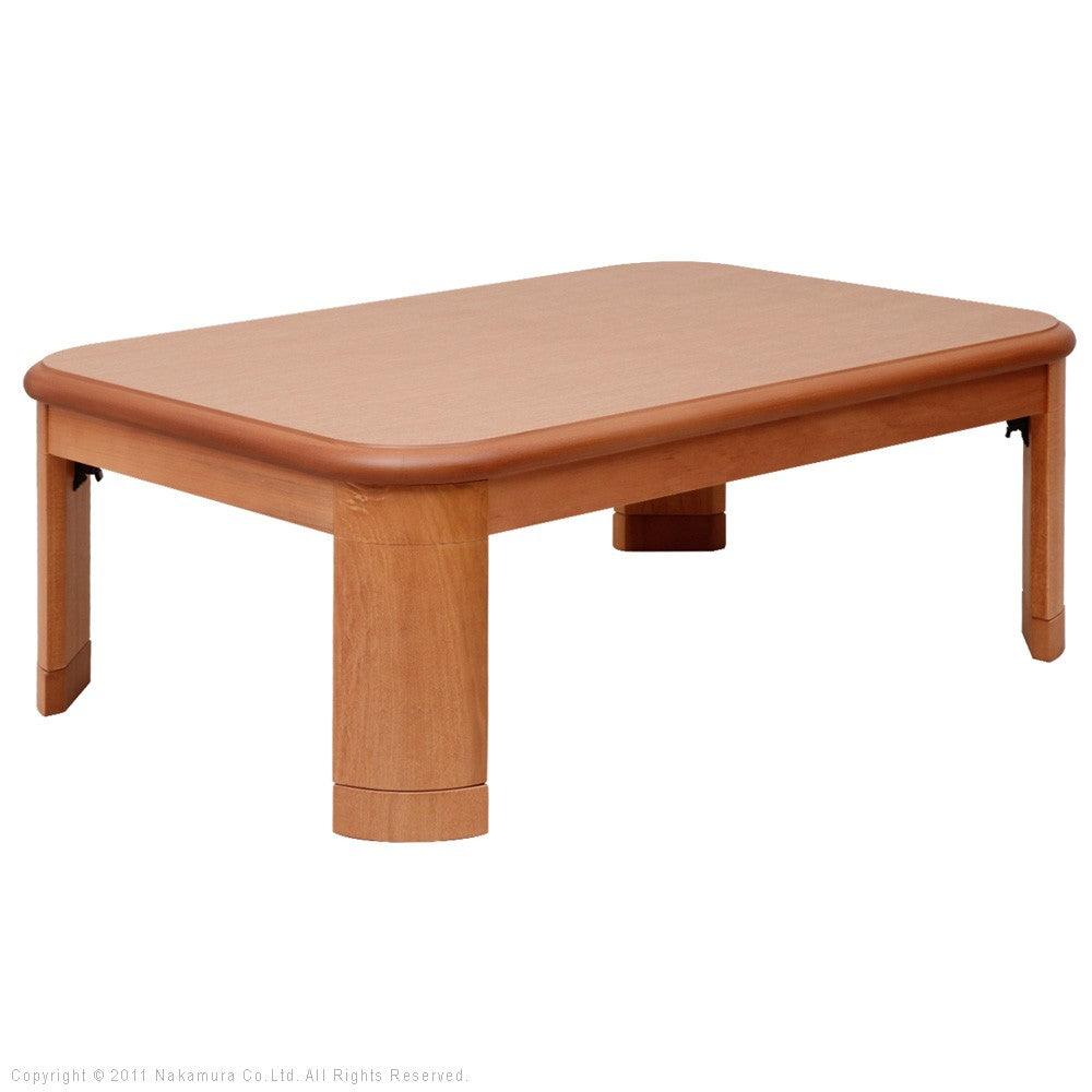 こたつ 長方形 楢ラウンド折れ脚こたつ 105x75cm 折脚 継ぎ脚 角が丸い テーブル ローテーブル 天然木 日本製 リモートワーク 在宅ワーク