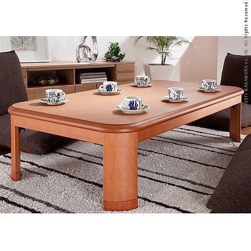 こたつ 長方形 大判サイズ 楢ラウンド折れ脚こたつ 150x80cm 折脚 継ぎ脚 角が丸い テーブル ローテーブル 天然木 日本製 リモートワーク 在宅ワーク