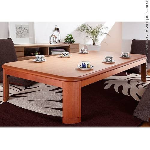 こたつ 長方形 大判サイズ 楢ラウンド折れ脚こたつ 210x100cm 折脚 継ぎ脚 角が丸い テーブル ローテーブル 天然木 日本製 リモートワーク 在宅ワーク