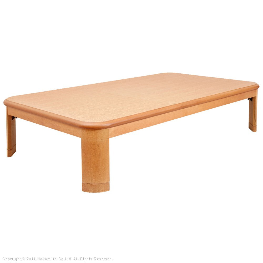 こたつ 長方形 大判サイズ 楢ラウンド折れ脚こたつ 210x100cm 折脚 継ぎ脚 角が丸い テーブル ローテーブル 天然木 日本製 リモートワーク 在宅ワーク