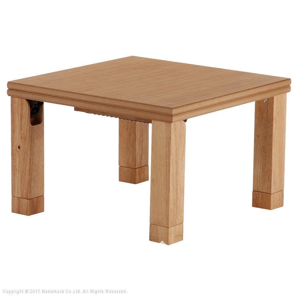 こたつ 正方形 楢天然木国産折れ脚こたつ 60x60cm 折脚 継ぎ脚 高さ調整 テーブル ローテーブル 天然木 日本製 リモートワーク 在宅ワーク