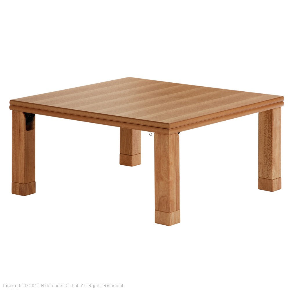 こたつ 正方形 楢天然木国産折れ脚こたつ 80x80cm 折脚 継ぎ脚 高さ調整 テーブル ローテーブル 天然木 日本製 リモートワーク 在宅ワーク