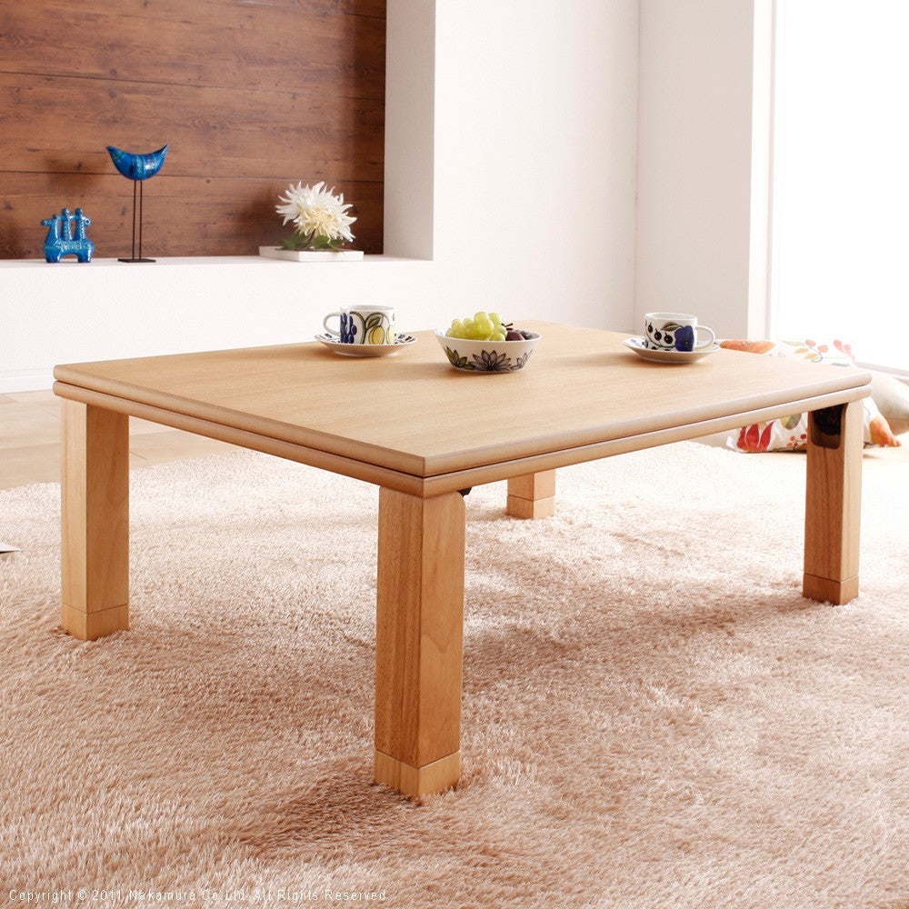 こたつ 長方形 楢天然木国産折れ脚こたつ 105x75cm 折脚 継ぎ脚 高さ調整 テーブル ローテーブル 天然木 日本製 リモートワーク 在宅ワーク
