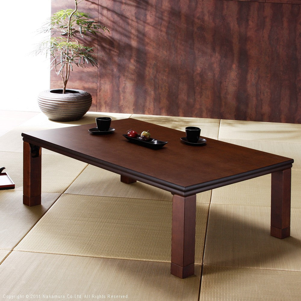 こたつ 長方形 楢天然木国産折れ脚こたつ 120x75cm 折脚 継ぎ脚 高さ調整 テーブル ローテーブル 天然木 日本製 リモートワーク 在宅ワーク