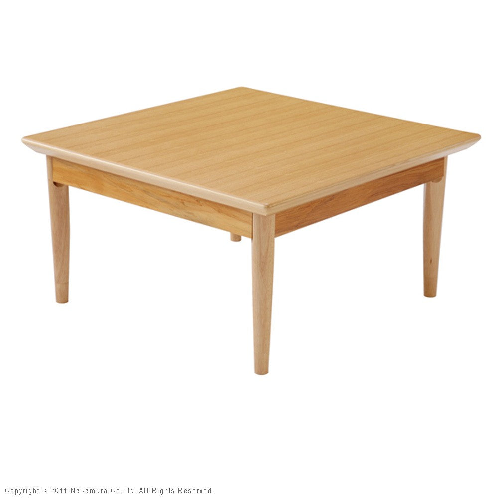 こたつ 正方形 北欧デザインこたつテーブル 75x75cm 北欧 ナチュラル 継ぎ脚 高さ調整 テーブル 天然木 日本製 リモート 在宅
