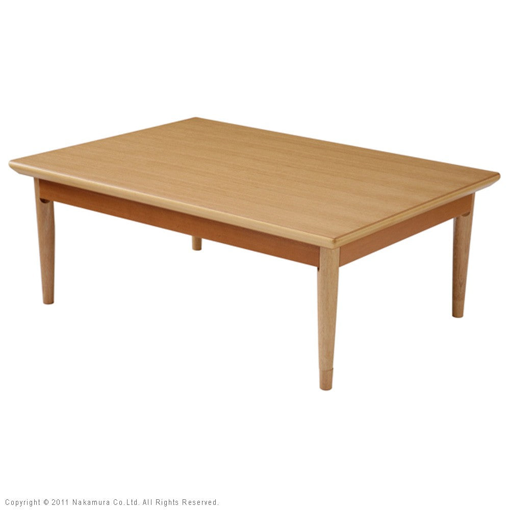 こたつ 長方形 北欧デザインこたつテーブル 105x75cm 北欧 ナチュラル 継ぎ脚 高さ調整 テーブル 天然木 日本製 リモート 在宅