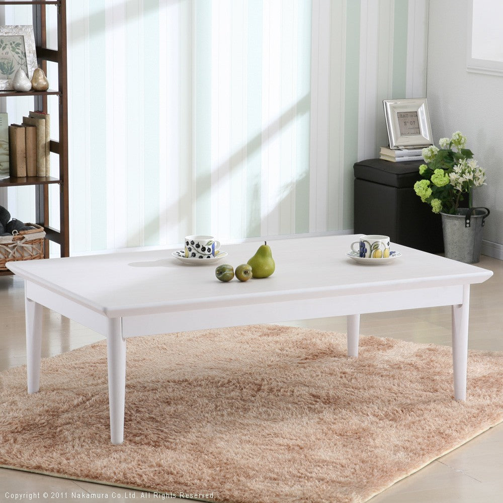 こたつ 長方形 北欧デザインこたつテーブル 120x75cm 北欧 ナチュラル 継ぎ脚 高さ調整 テーブル 天然木 日本製 リモート 在宅