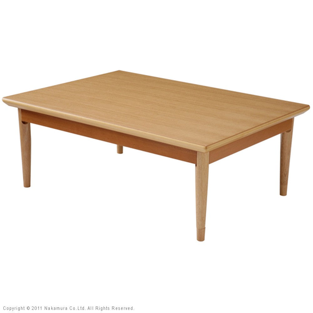 こたつ 長方形 北欧デザインこたつテーブル 120x75cm 北欧 ナチュラル 継ぎ脚 高さ調整 テーブル 天然木 日本製 リモート 在宅