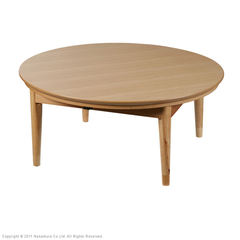 こたつ 円形 北欧デザインこたつテーブル 90cm 北欧 ナチュラル 継ぎ脚 高さ調整 丸テーブル ローテーブル 天然木 日本製 リモートワーク 在宅ワーク