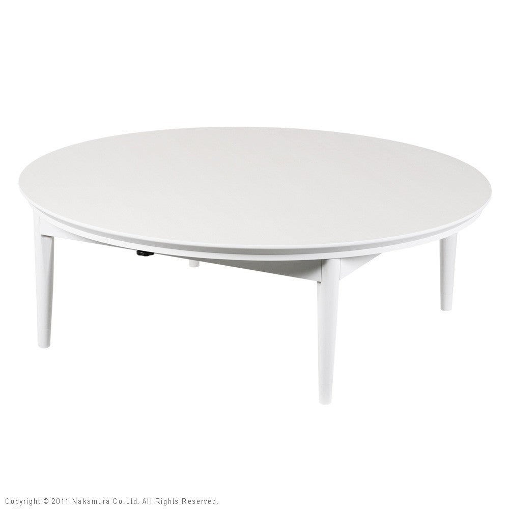 こたつ 円形 北欧デザインこたつテーブル 120cm 北欧 丸テーブル 継ぎ脚 高さ調整 テーブル ローテーブル 天然木 日本製 リモートワーク 在宅ワーク