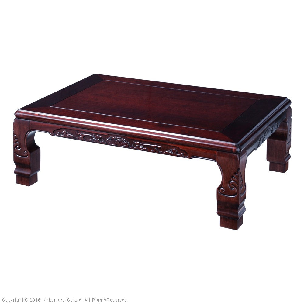こたつ 長方形 和調継脚こたつ 120x90cm 紫檀 けやき 継ぎ脚 高さ調整 テーブル ローテーブル 天然木 日本製 リモートワーク 在宅ワーク