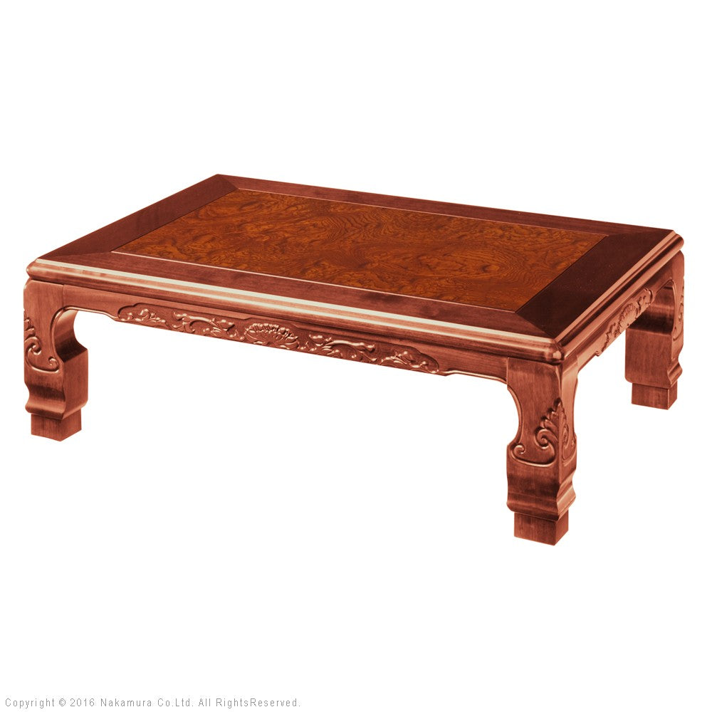 こたつ 長方形 和調継脚こたつ 120x90cm 紫檀 けやき 継ぎ脚 高さ調整 テーブル ローテーブル 天然木 日本製 リモートワーク 在宅ワーク