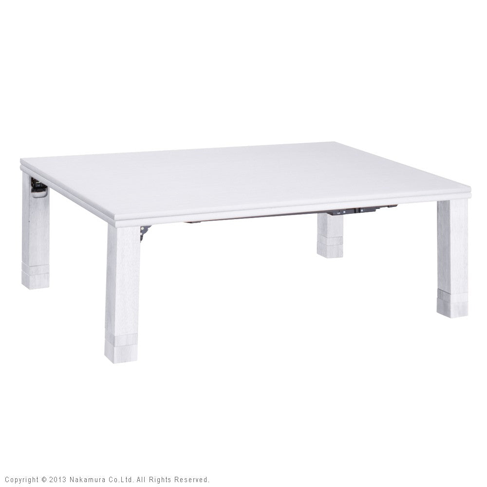 こたつ 長方形 高さ4段階調節折れ脚こたつ 108x75cm フラットヒーター 折脚 継ぎ脚 高さ調整 テーブル 天然木 日本製 リモート 在宅