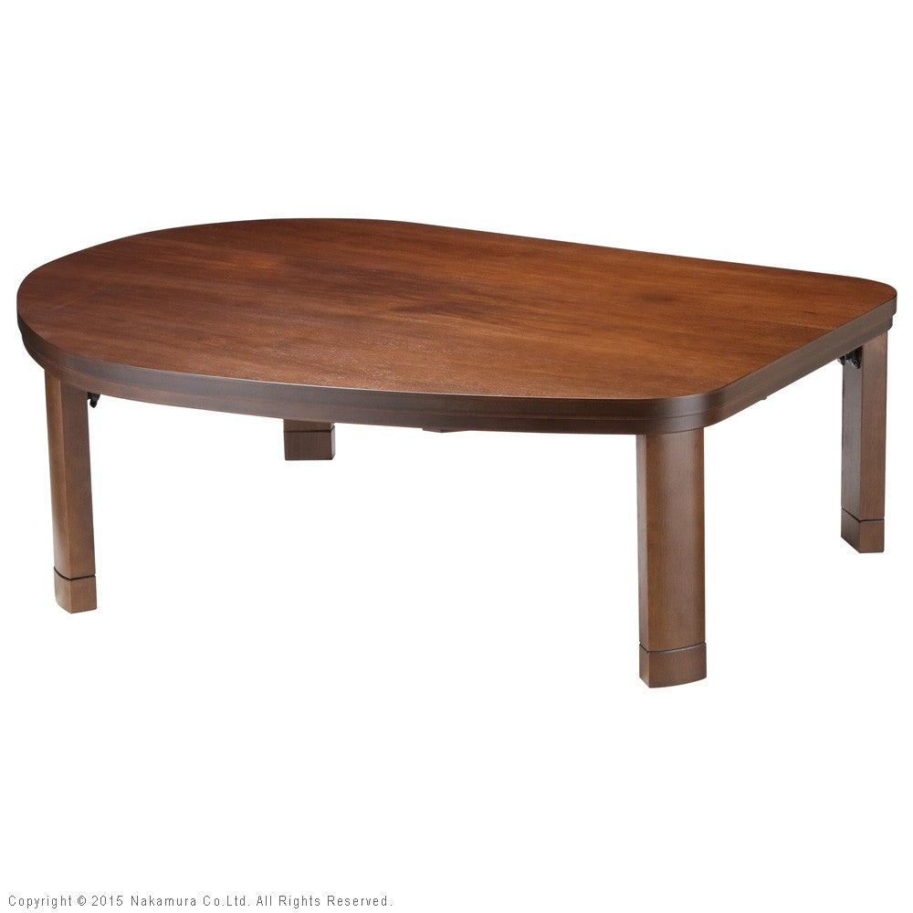 こたつ フラットヒーター折れ脚こたつ 120x90cm フラットヒーター 折脚 継ぎ脚 高さ調整 テーブル 天然木 日本製 リモート 在宅