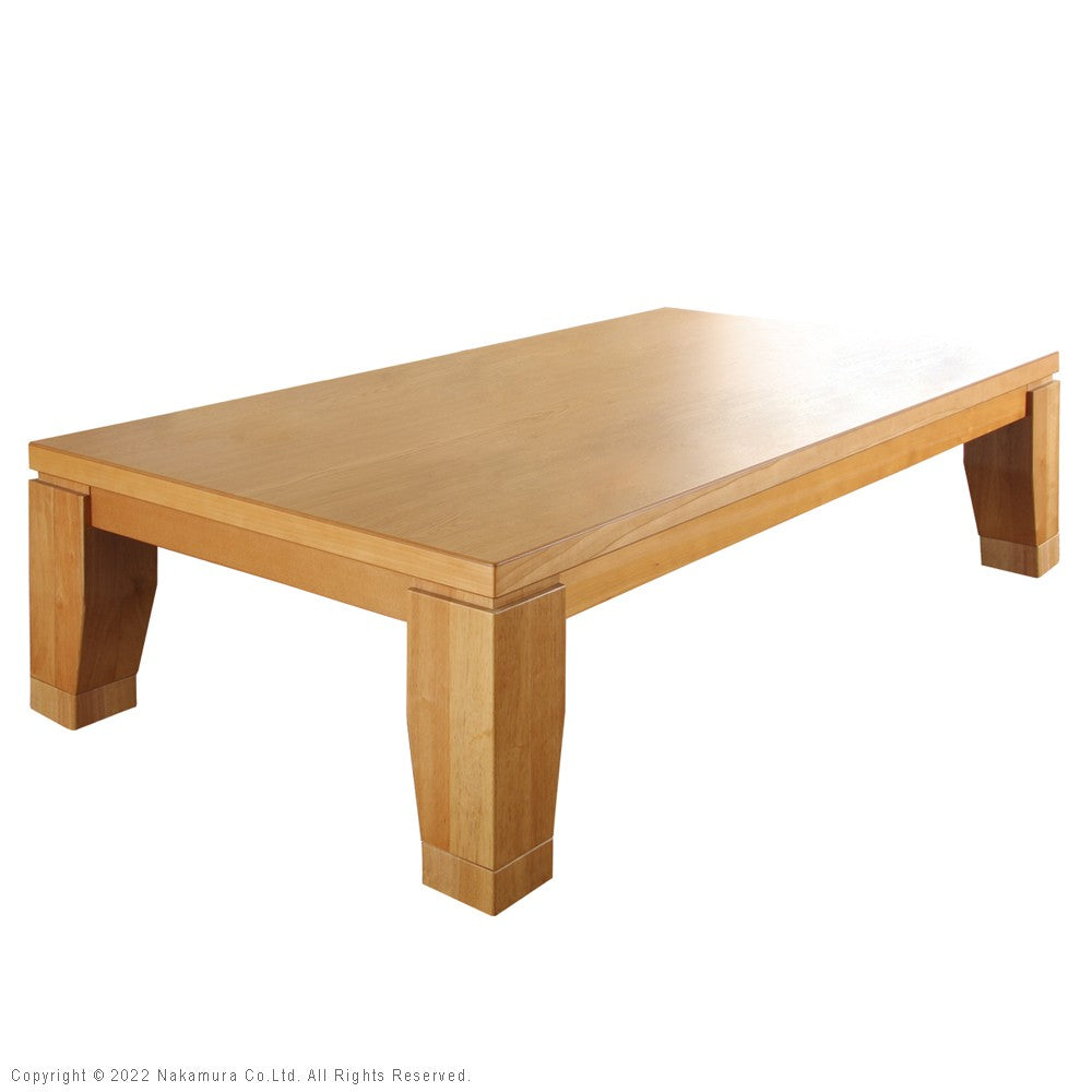 こたつ 長方形 大判サイズ モダンリビング継ぎ脚こたつ 150x80cm フラットヒーター テーブル 天然木 日本製 リモート 在宅