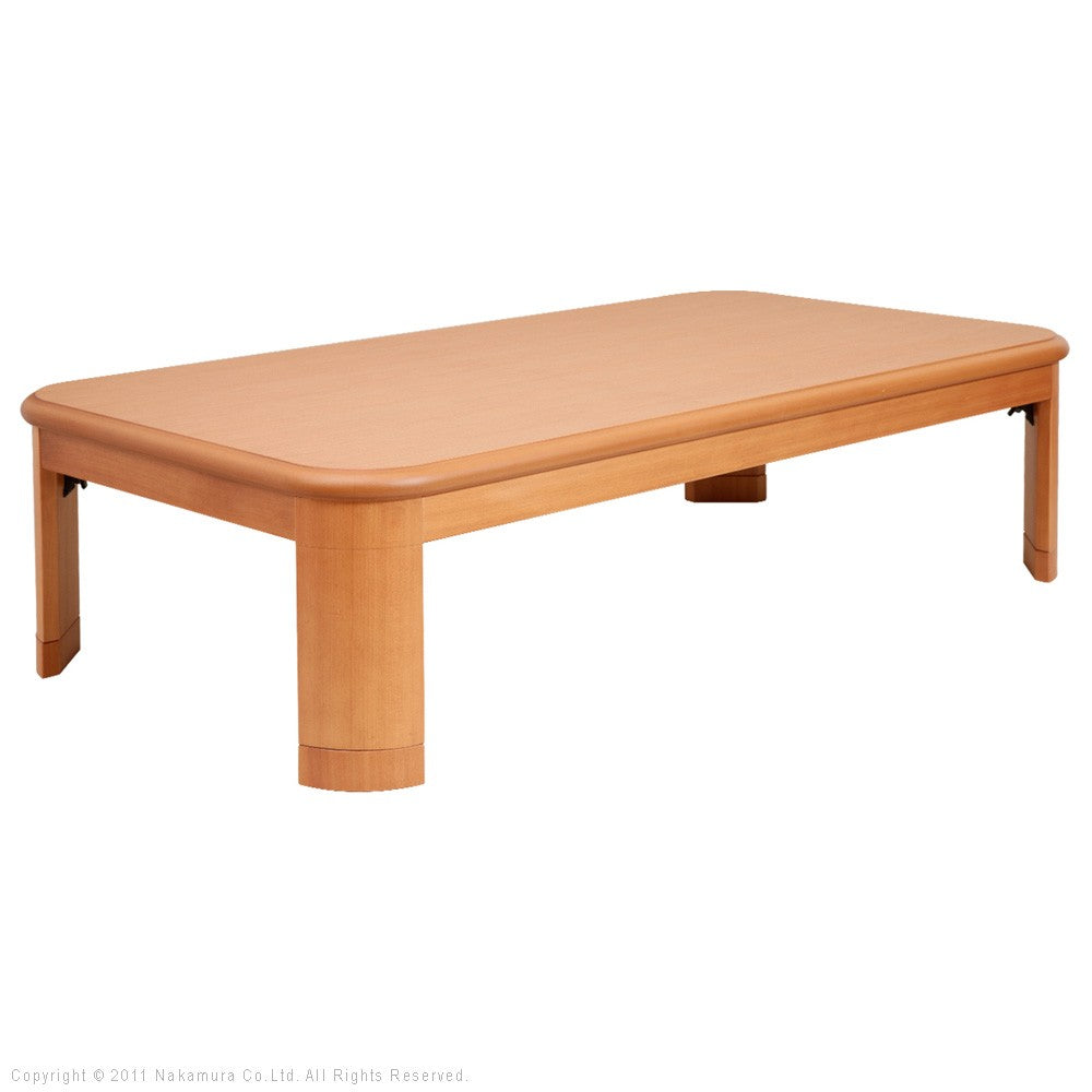 こたつ 長方形 大判サイズ 楢ラウンド折れ脚こたつ 180x80cm フラットヒーター 折脚 継ぎ脚 角が丸い テーブル 天然木 日本製 リモート 在宅