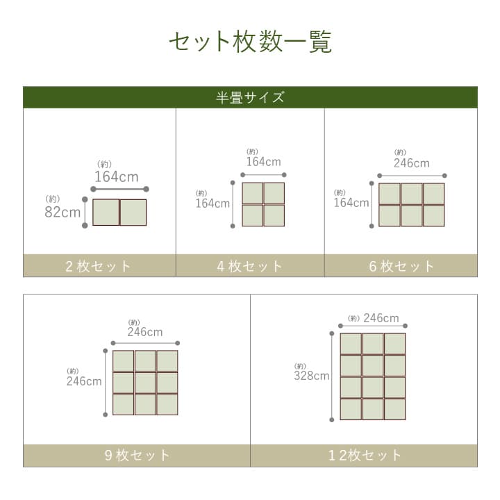 置き畳 半畳 国産 い草 簡単 和室 約82×82cm 12枚組 送料無料 - 【公式】allecore(アレコレ) 家具インテリア・生活雑貨のオンライン通販
