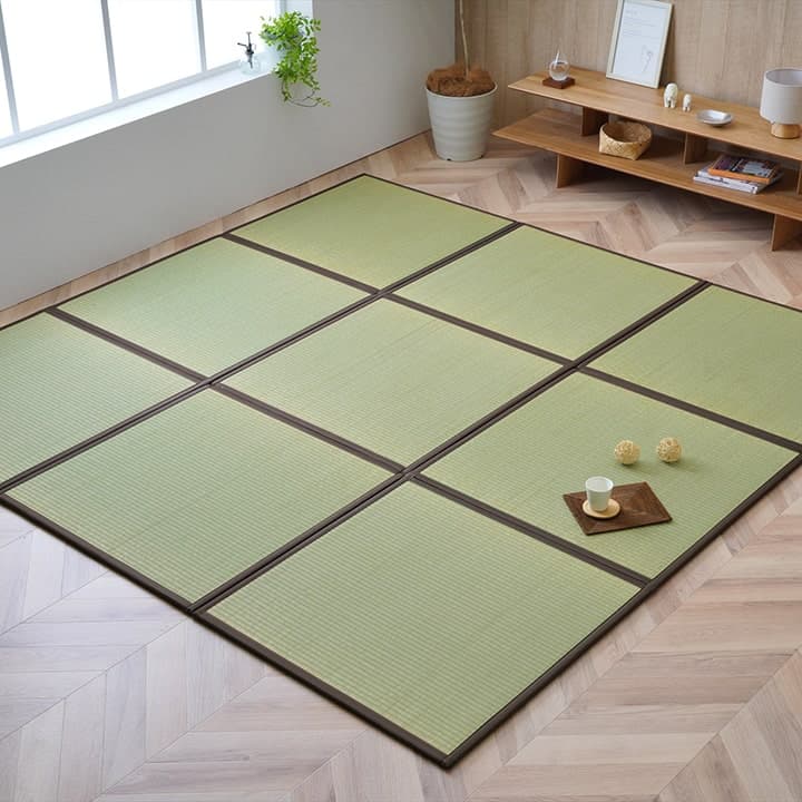純国産 い草 日本製 置き畳 ユニット畳 簡単 和室 4.5畳セット(約82×164×1.7cm4枚+約82×82×1.7cm1枚) 軽量 ジョイント付き 送料無料