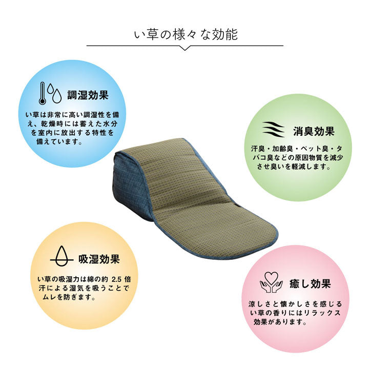 クッション くつろぎ ごろごろ い草 抗菌防臭 消臭 シンプル 小林製薬コバガード使用 約48×90cm 送料無料