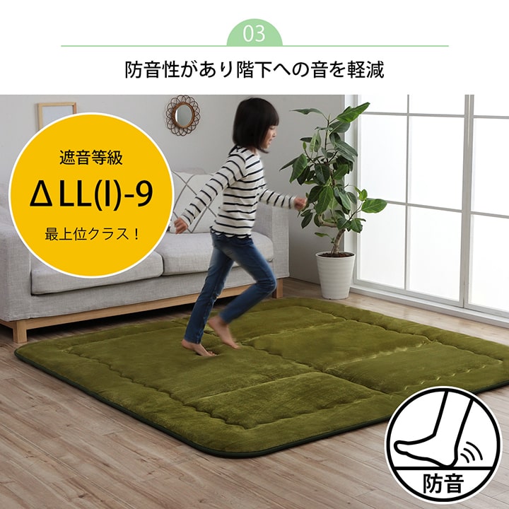 国産固綿40mm使用フランネル生地ふっくら敷『スムースF敷』約190×190cm 送料無料