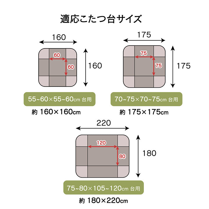 こたつ布団 おしゃれ 省スペース 正方形 ノルディック柄 電気代節約 ふわふわ なめらか 約 160×160cm 送料無料 - 【公式】allecore(アレコレ) 家具インテリア・生活雑貨のオンライン通販