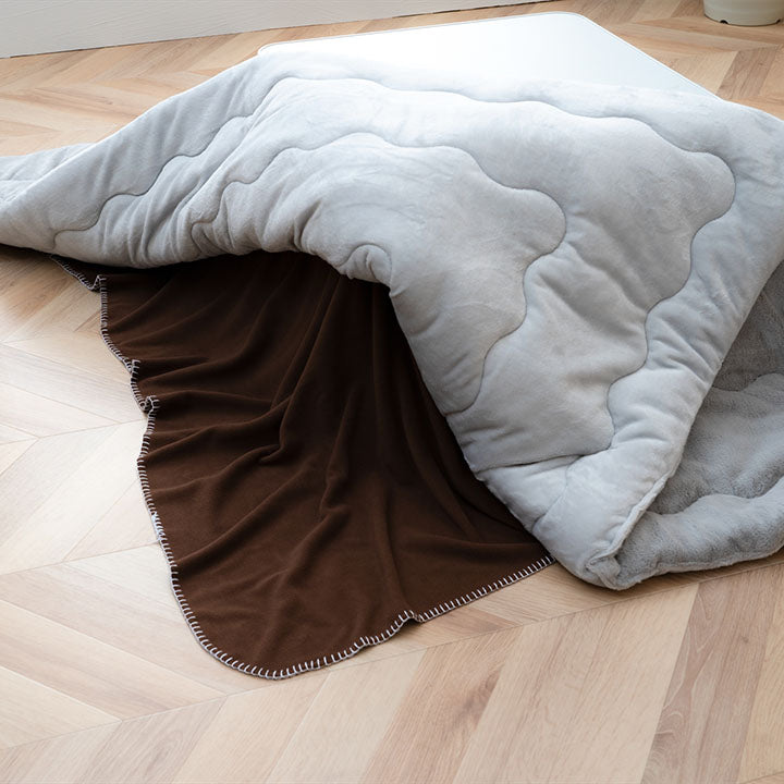フリース こたつ用中掛け毛布 『ブリック中掛(フラット)』 約180×180cm フラットタイプ 送料無料