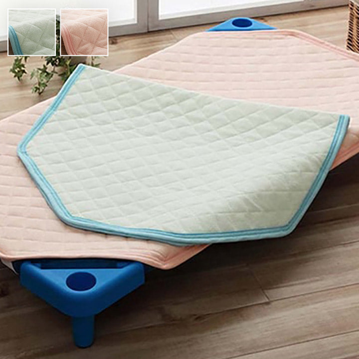 【新商品】寝具 敷きパッド お昼寝 コット専用 保育園 キッズ ジュニア 綿100% 四隅ゴムバンド付き ズレない 洗える 洗濯機丸洗い 優しいタオル地 58×101cm 送料無料