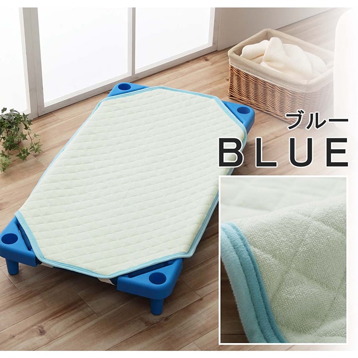 【新商品】寝具 敷きパッド お昼寝 コット専用 保育園 キッズ ジュニア 綿100% 四隅ゴムバンド付き ズレない 洗える 洗濯機丸洗い 優しいタオル地 58×101cm 送料無料