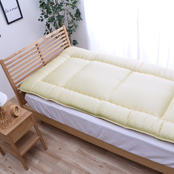 寝具 清潔 快適 敷き布団 ダニ増殖抑制 日本製 無地 シンプル シングル ベッド用 約95×195cm 送料無料