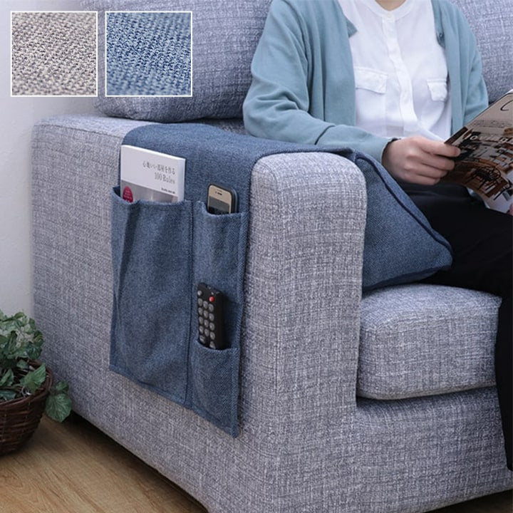 【新商品】背もたれ クッション 三角 ポケット ソファ ソファー 収納 フロアクッション 枕 背当 スマホ シンプル 国内綿入れ加工 約25×50×45cm 送料無料