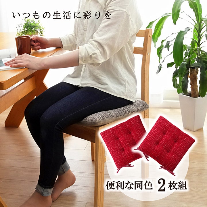 クッション シート 無地 シンプル 約40×40cm 2枚組 送料無料