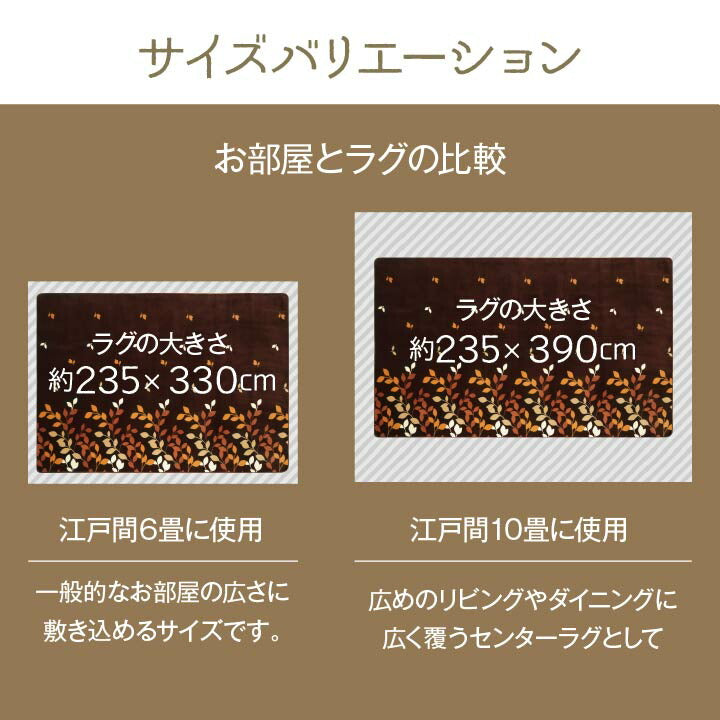 ラグ 長方形 洗える 撥水 大きい コンパクト たためる なめらか 約235×390cm ホットカーペット対応 送料無料