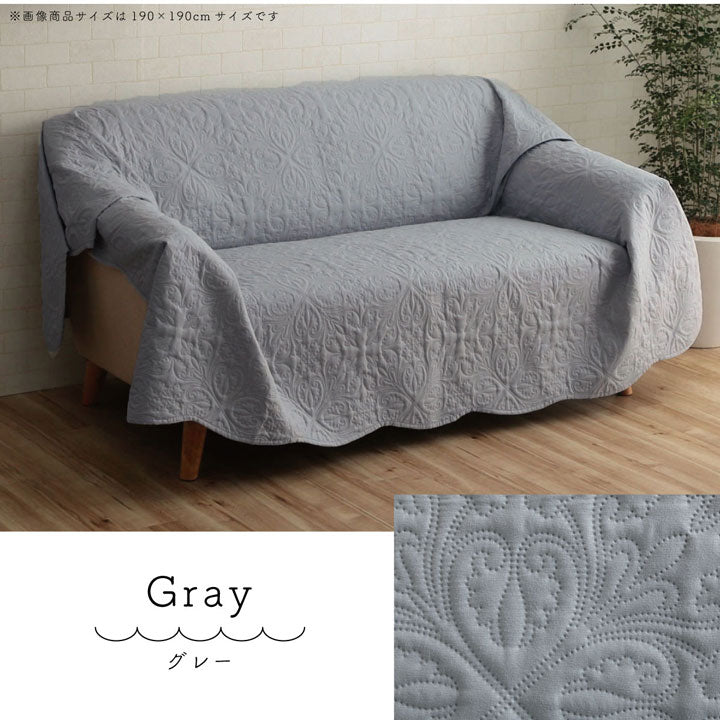 【新商品】マルチカバー 洗える おしゃれ 長方形 約190×240cm 超音波キルト スカラップ ベッドスプレッド こたつカバー ソファカバー ホットカーペットカバー 送料無料