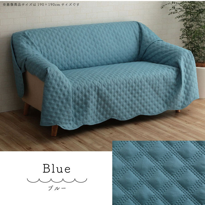 【新商品】マルチカバー 洗える おしゃれ 正方形 約190×190cm 超音波キルト スカラップ ベッドスプレッド こたつカバー ソファカバー ホットカーペットカバー 送料無料